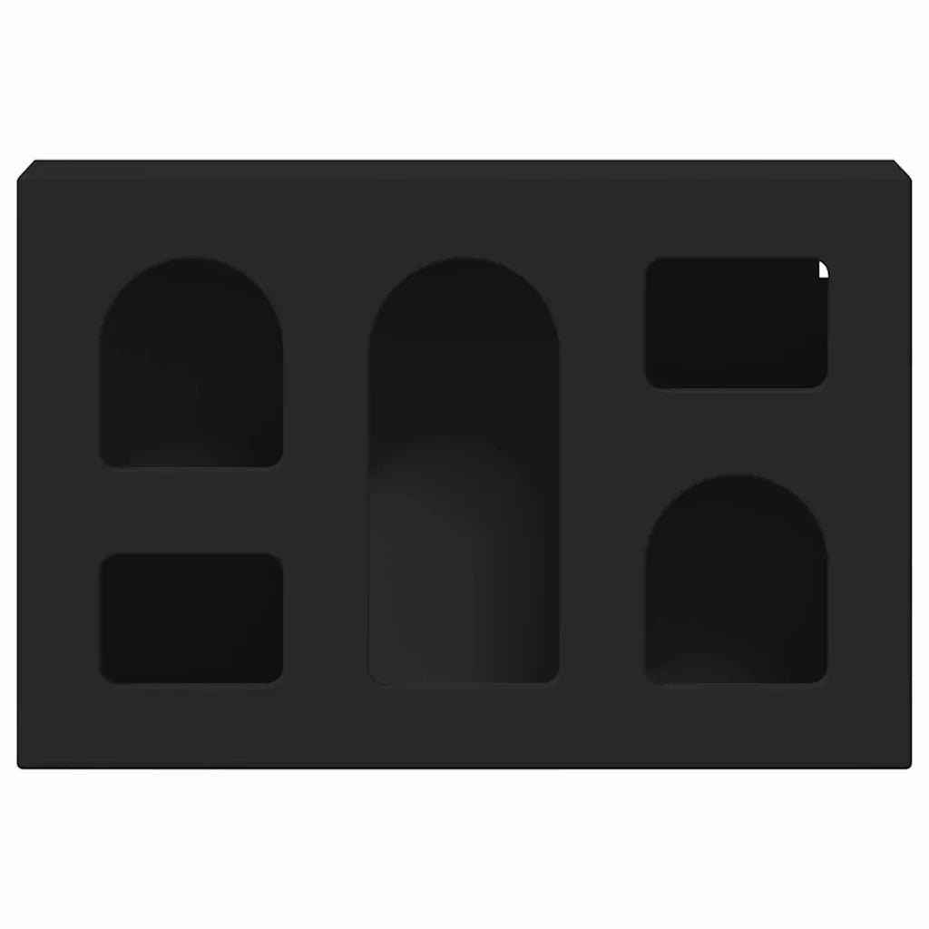 Mobiletto a parete moderno 60 x 20 x 40 cm ampio spazio contenitivo design elegante in legno composito nero 02_0054801