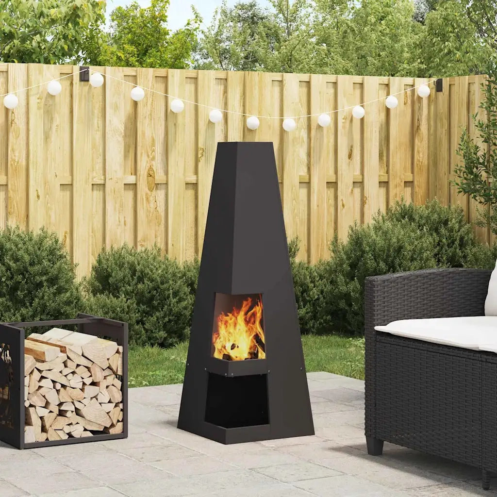 Focolare Nero 35 x 35 x 100 cm Acciaio CFW2192622