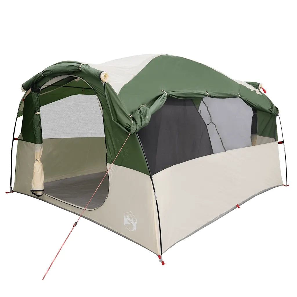 Tenda Familiare a Tunnel per 6 Persone Verde Impermeabile