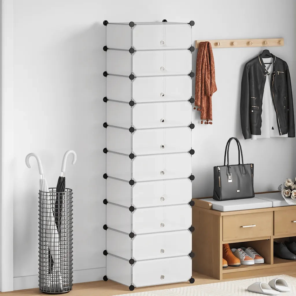 Scarpiera Modulare a 10 Scomparti Bianca cod mxl 50848