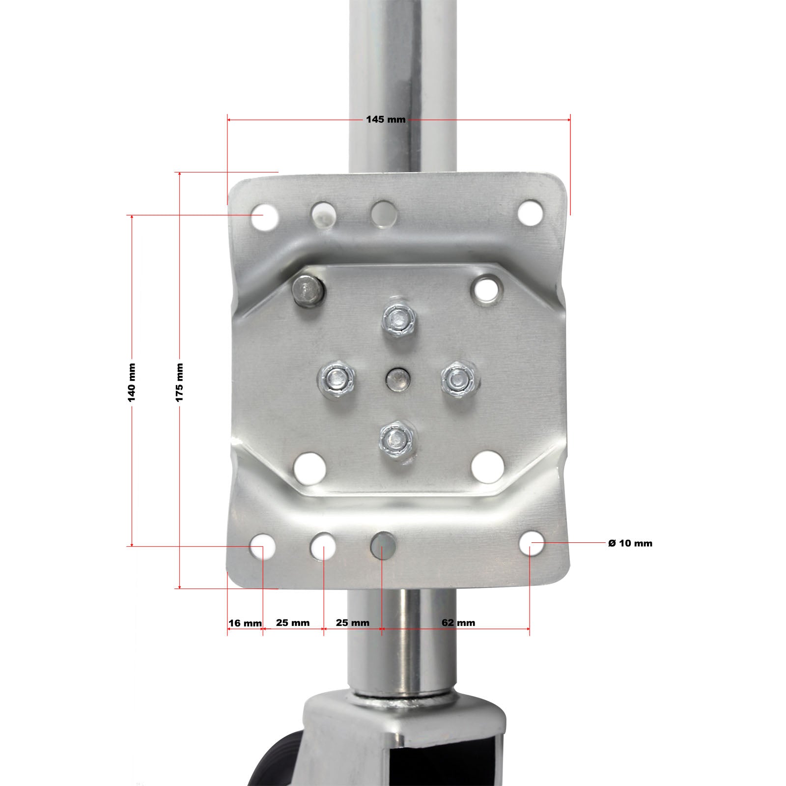 Servotimone con ruota 540 kg Ruotino per carrello appendice con staffa di montaggio