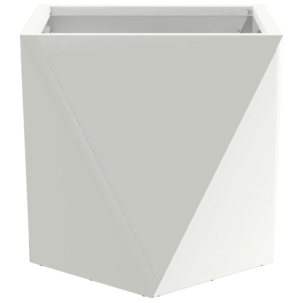 Fioriera | Cassetta per fiori | Vaso Bianco 30 x 30 x 30 cm Acciaio
