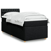 Giroletto a Molle con Materasso Nero 100x200 cm in Tessuto 3288900