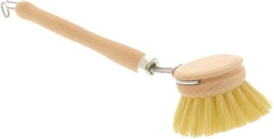 Afwasborstello in legno - testa di spazzola intercambiabile - buon risultato di smaltimento - resistente al calore - beugo - realizzato in UE
