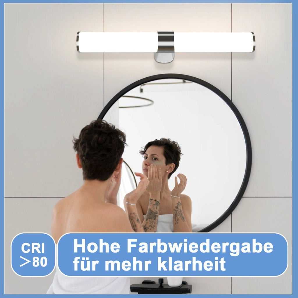 ZMH Lampada da specchio per bagno 8W Moderna 40 cm cromata per camera da letto IP44