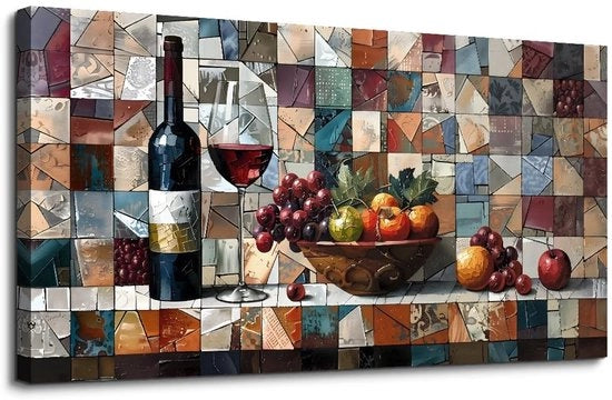 Dipinto a Tela 50x100 cm - Decorazione Moderna per Parete - Arte Geometrica - Decorazione per Parete Camera da Soggiorno - Decorazione per Parete Camera da Letto - Arte Elevata per Parete