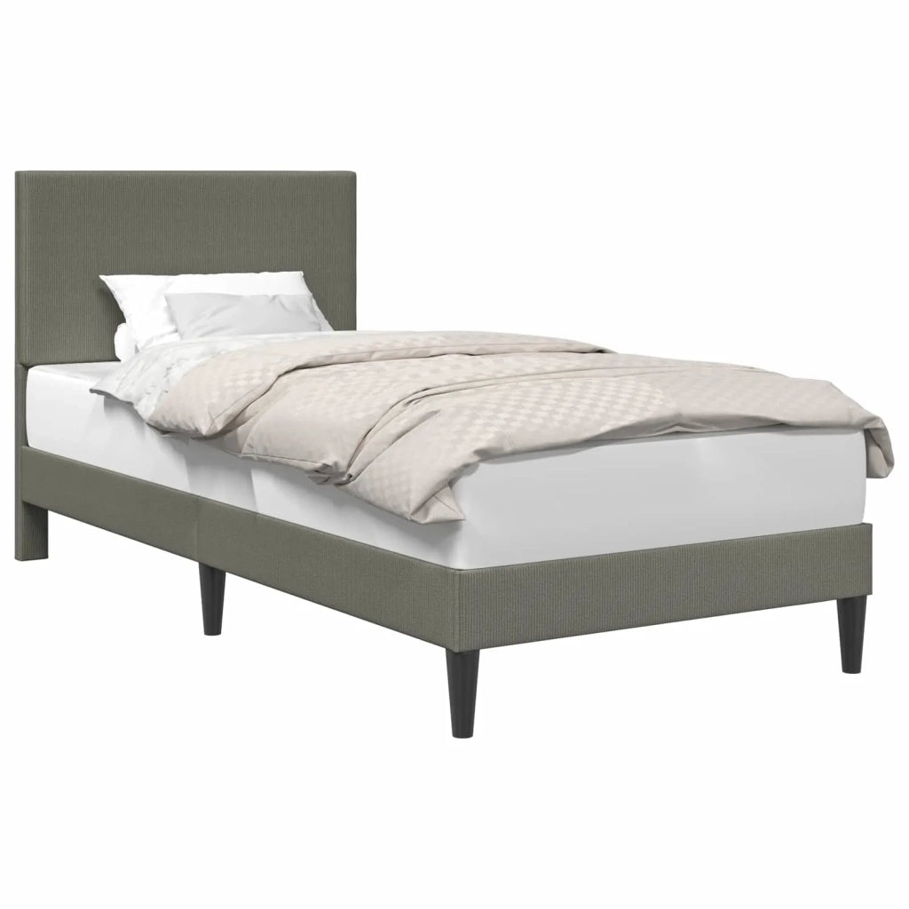 Struttura del letto Grigio Chiaro 100 x 200 cm Tessuto in Cords 42027716