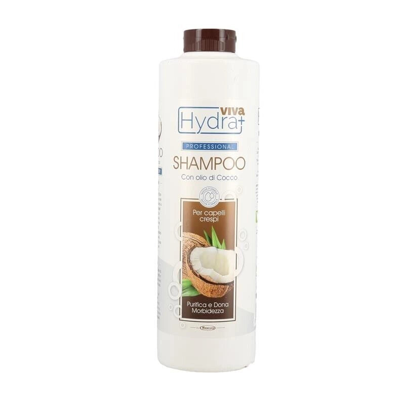 KIT SET 4 PZ HYDRA VIVA SHAMPOO CRESPI CON OLIO DI COCCO FORMATO 1 LT ANALLERGIC