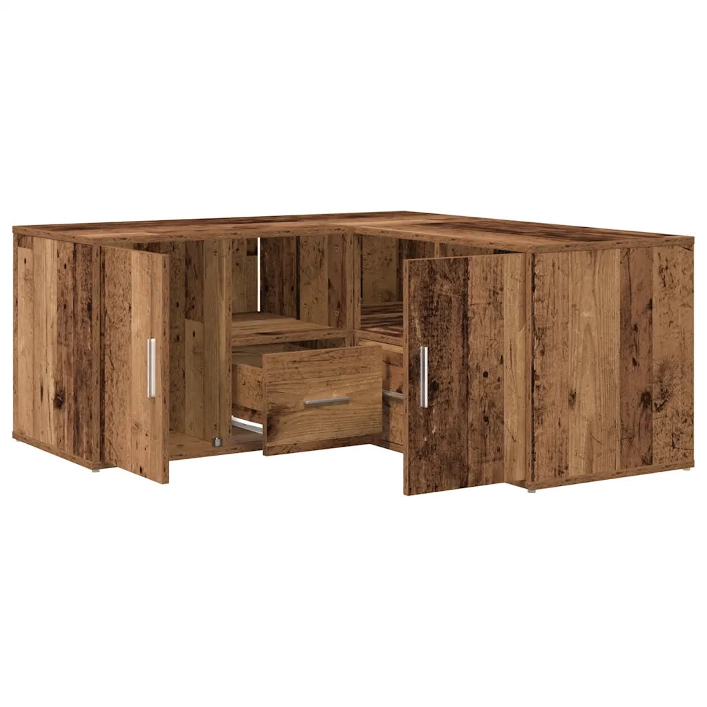 Mobile Angolare Legno Antico 160x40x45 cm in Truciolato