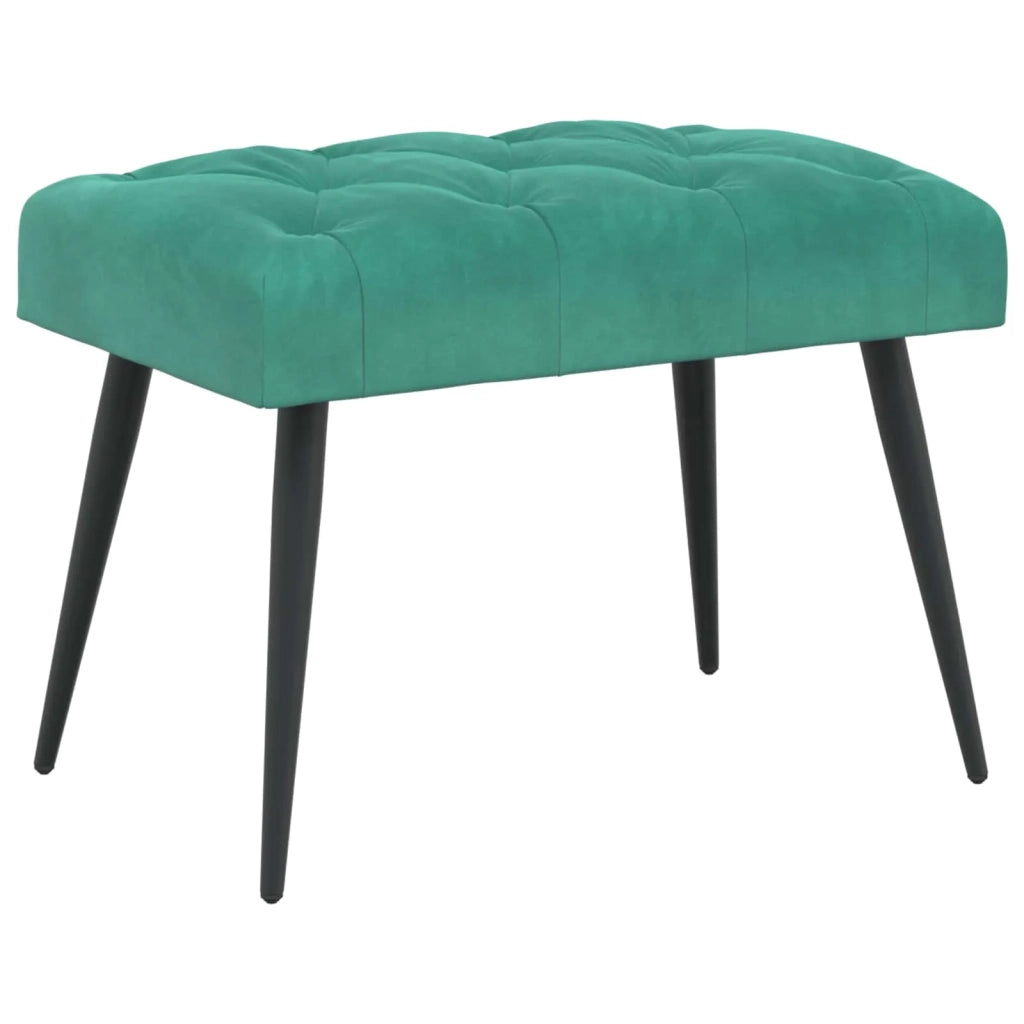 Panchina con bottoni imbottiti Turchese 60 x 40 x 45 cm Velluto 42038553