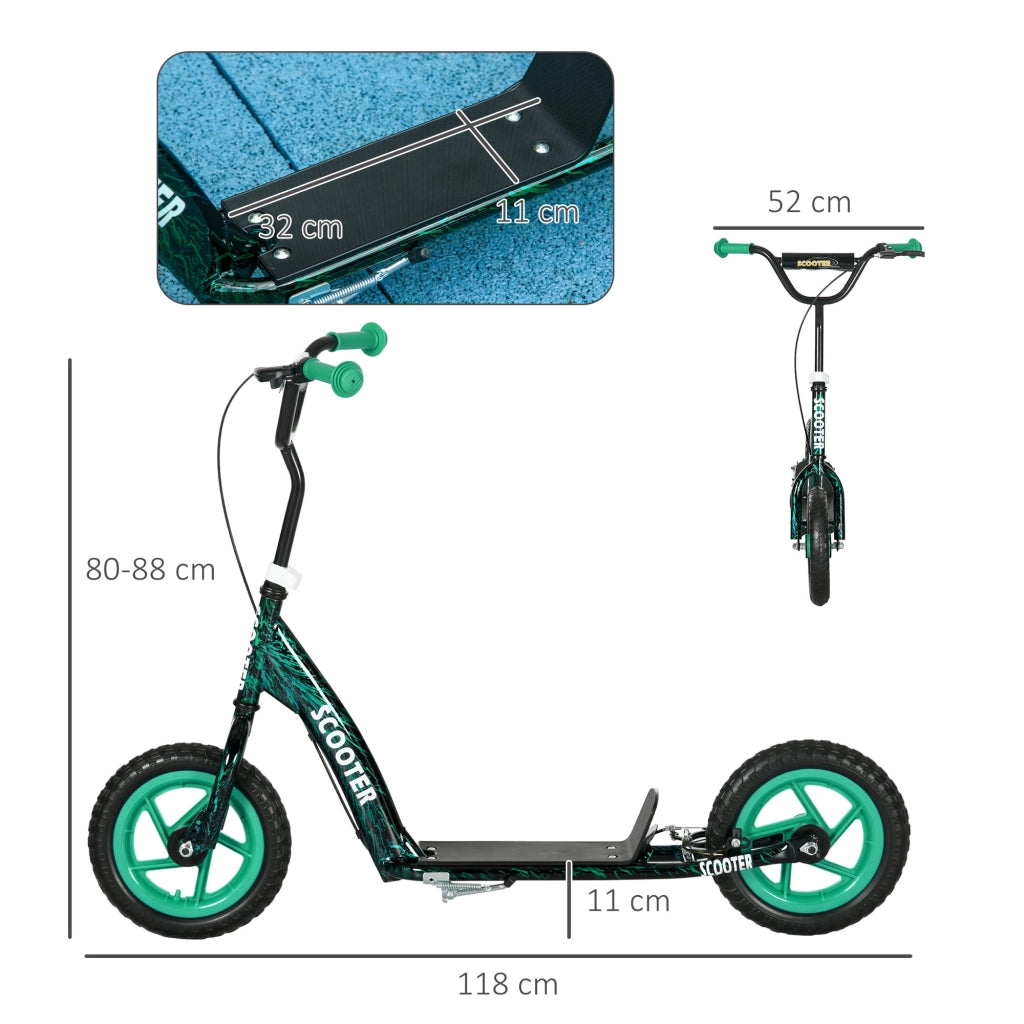 Monopattino per Bambini ¨C zephmum ¨C Verde, Acciaio, Regolabile