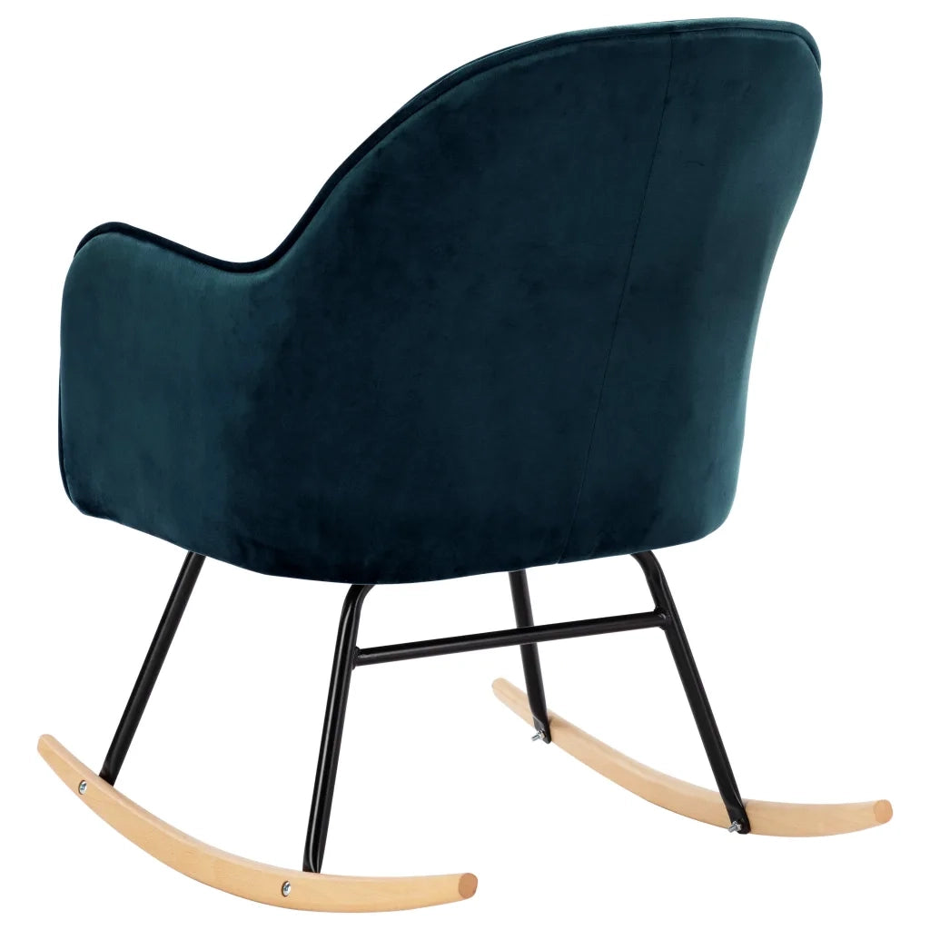 Sedia a Dondolo Blu in Velluto CFW5732376