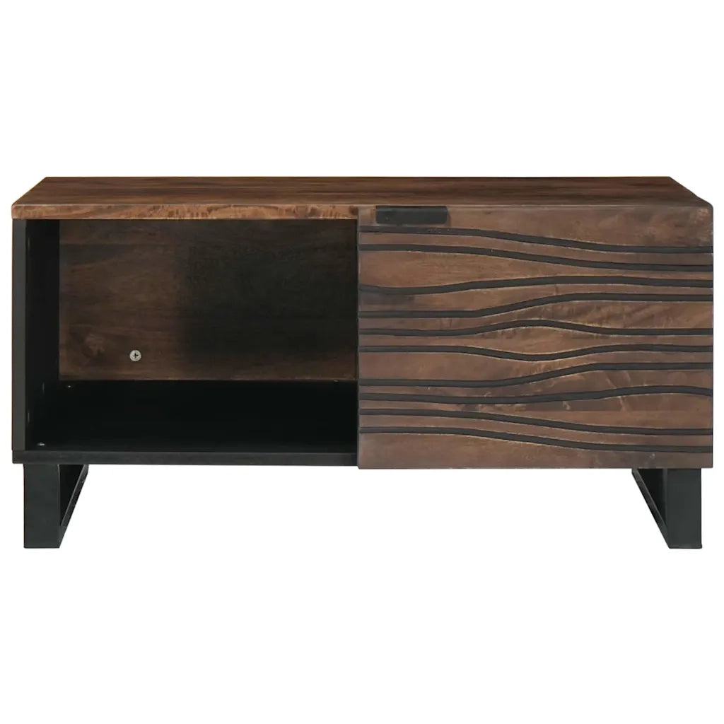 Tavolino da salotto Marrone e Nero 80 x 50 x 40 cm