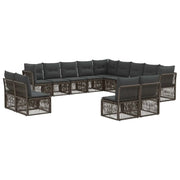 Set Divano da Giardino 13 pcs Grigio polyrattan 3434417