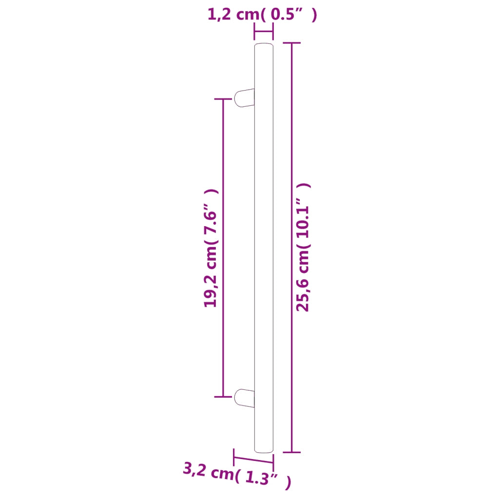 Maniglie per Mobili 20 pz Bronzo 192 mm in Acciaio Inox 3203615