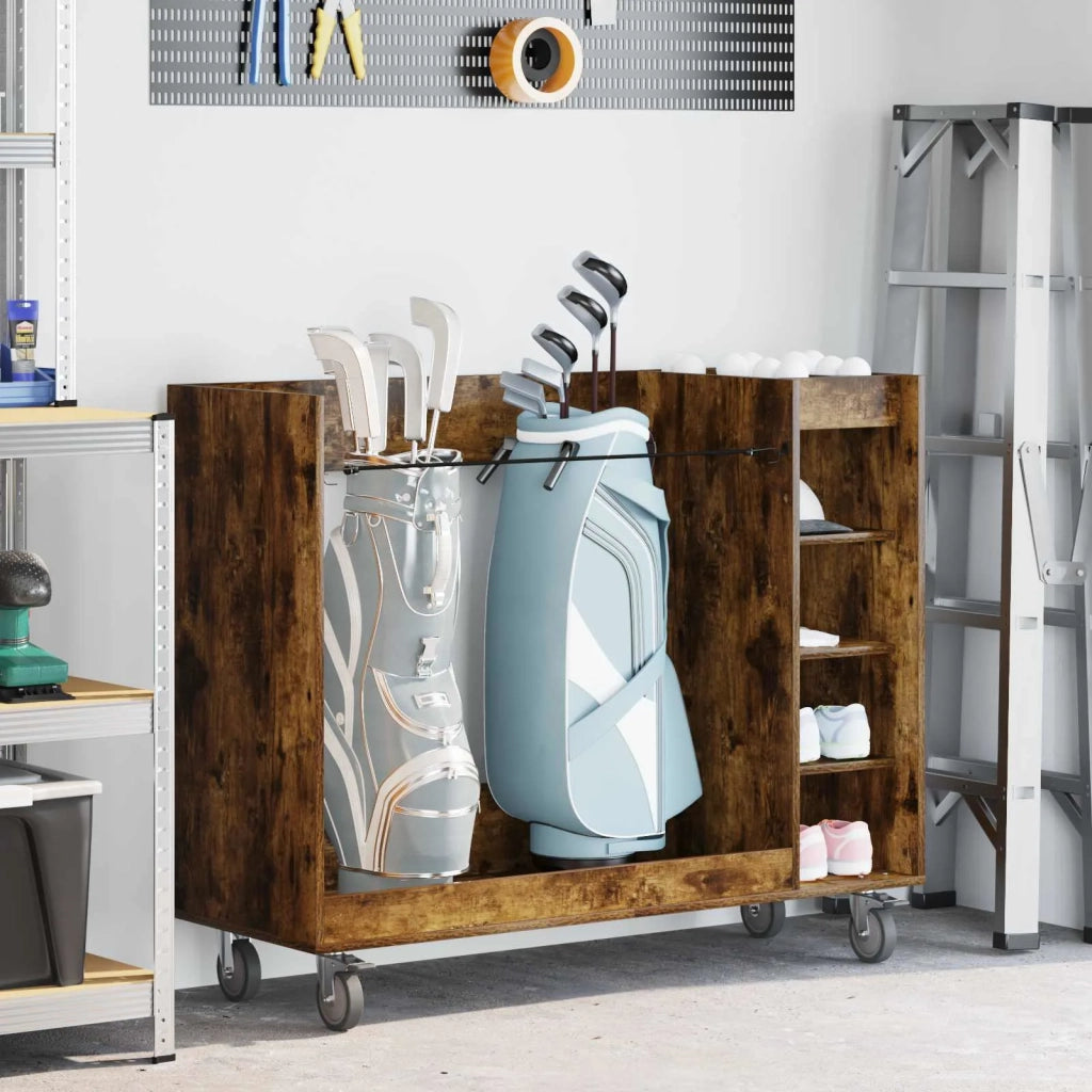 Armadio per Golf con ruota Rovere fum¨¦ 120 x 45 x 98 cm CFW8275530
