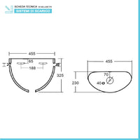 Cassetta wc esterna alta universale in ceramica capacità 9 lt