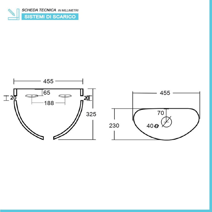 Cassetta wc esterna alta universale in ceramica capacità 9 lt