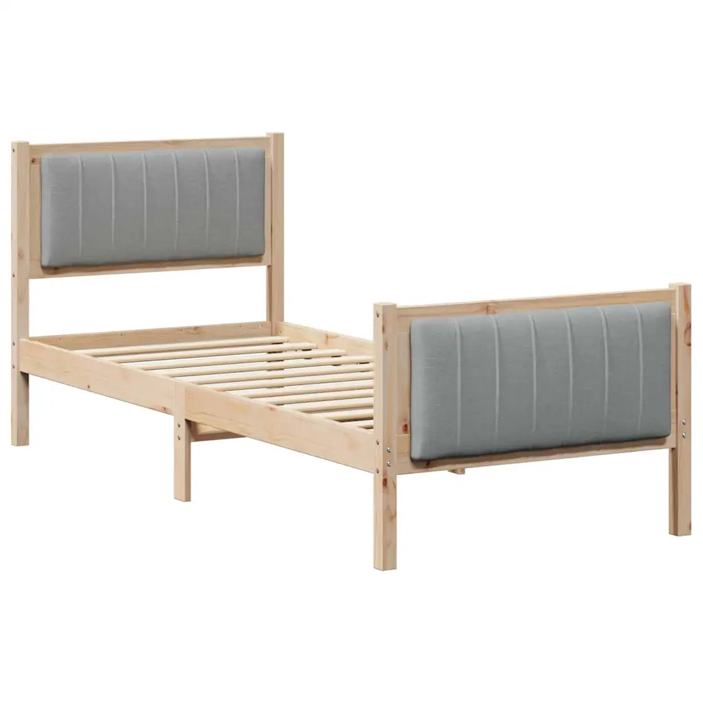 Struttura del Letto Marrone e grigio chiaro 75 x 190 cm