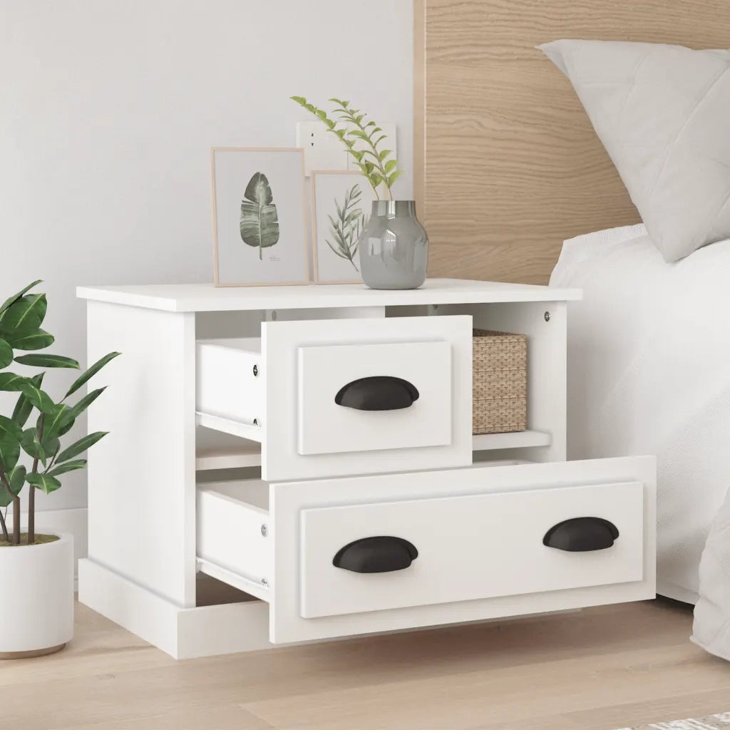 Comodino Bianco 60x39x45 cm 816360