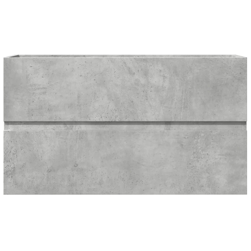 Mobile Lavabo Grigio Cemento 90x38,5x45 cm in Legno Multistrato 856248