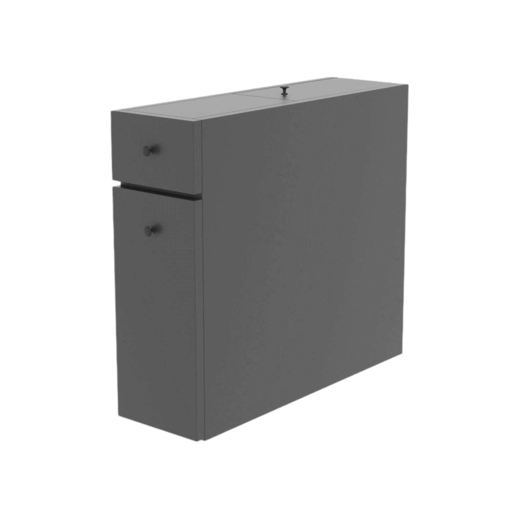 Mobile sottolavabo Isidora, Mobiletto da bagno, Contenitore porta lavabo, Armadio per lavandino, 20x60h55 cm, Antracite
