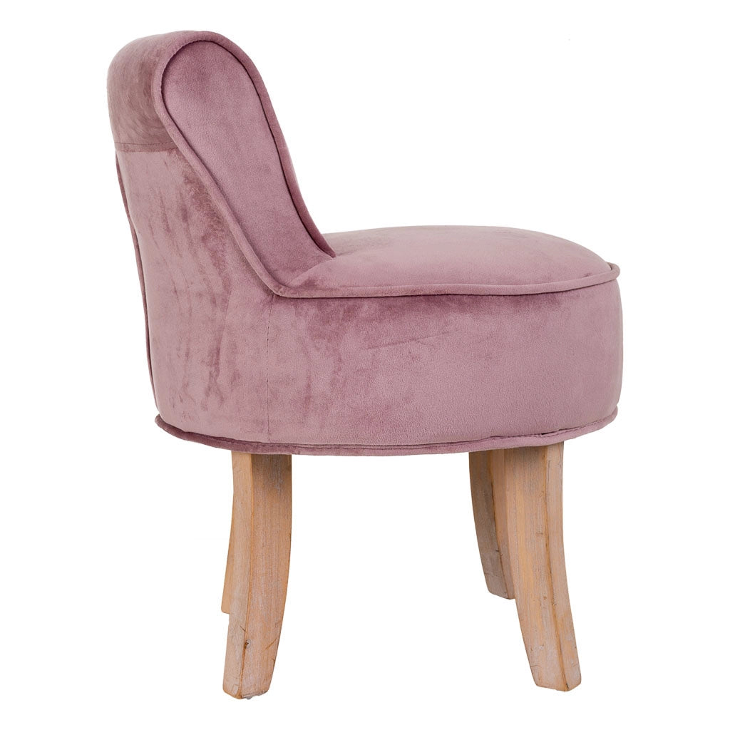 Sgabello imbottita in legno rosa 45x46x36/58h