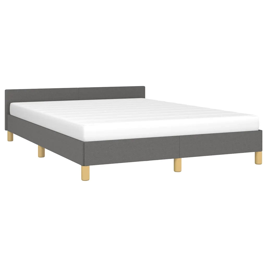 Giroletto senza Materasso-Struttura Letto Grigio Scuro 140x190 cm Tessuto 134365