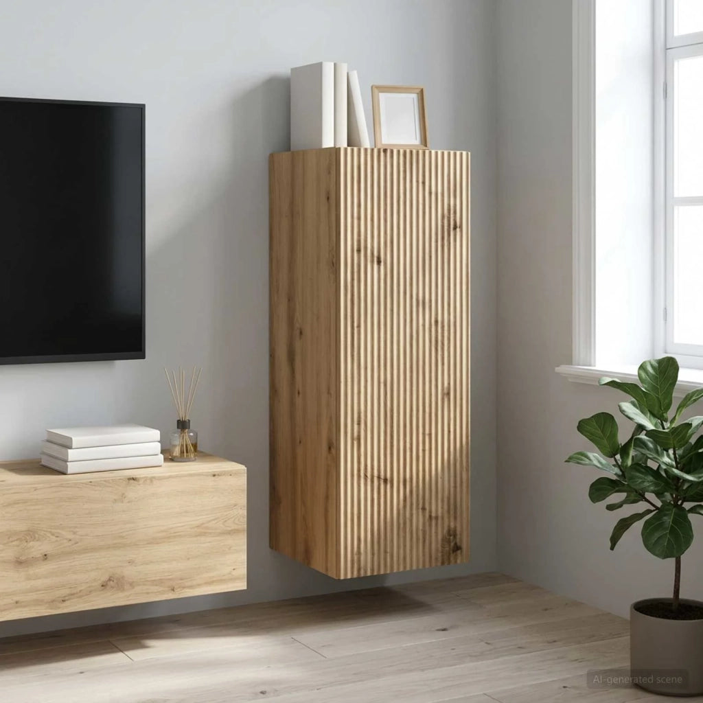 Mobiletto a muro 33 x 34,5 x 90 cm Legno ingegnerizzato 898424
