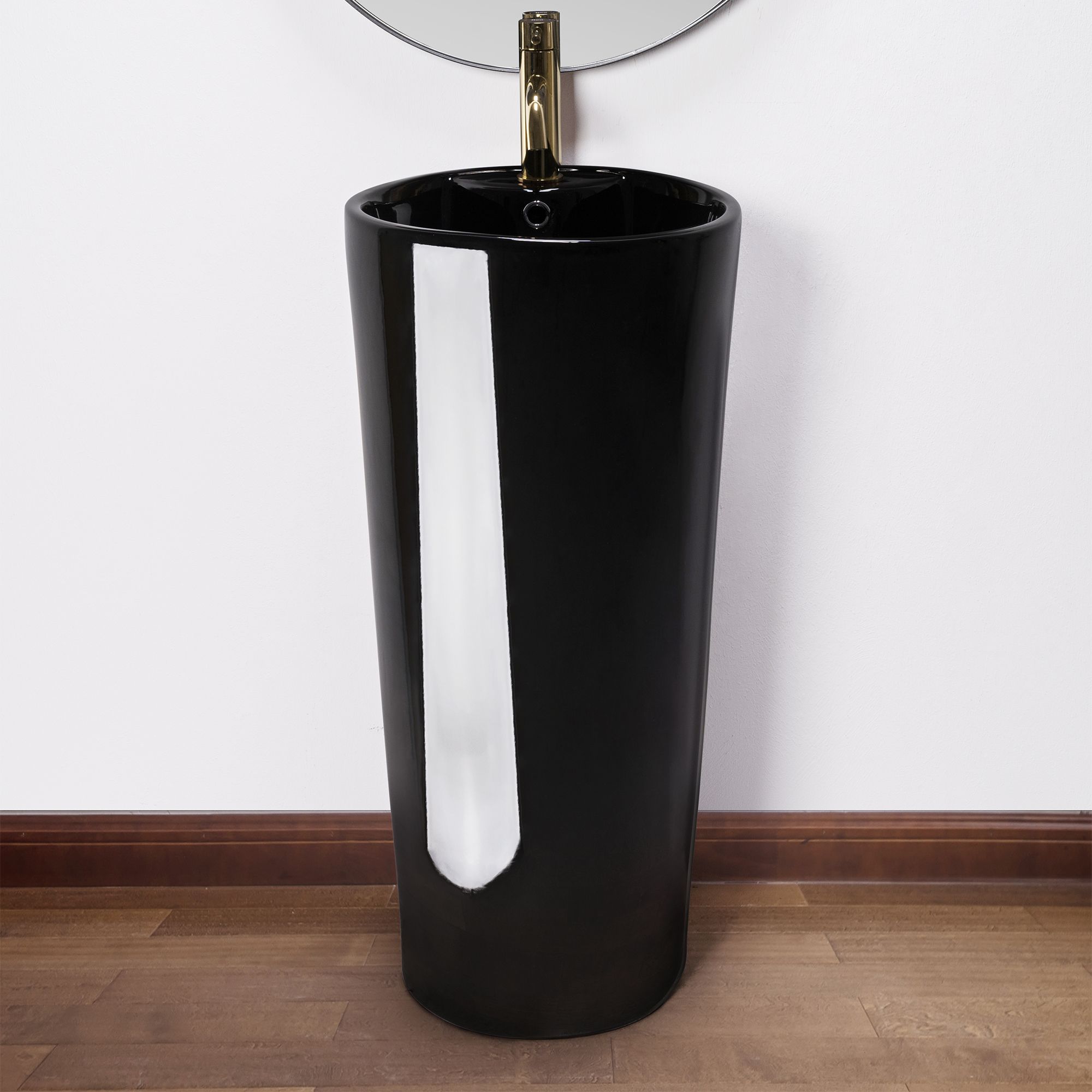 Lavabo Monolitico Rea Blanka Black