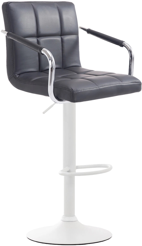 Sgabello Lucy V2 in similpelle nero,bianco
