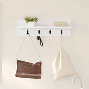 Appendiabiti a muro A parete Bianco 60 x 10,5 x 18 cm 874387