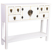 Credenza in legno con 6 cassetti e 2 porte 95x24x79h cm