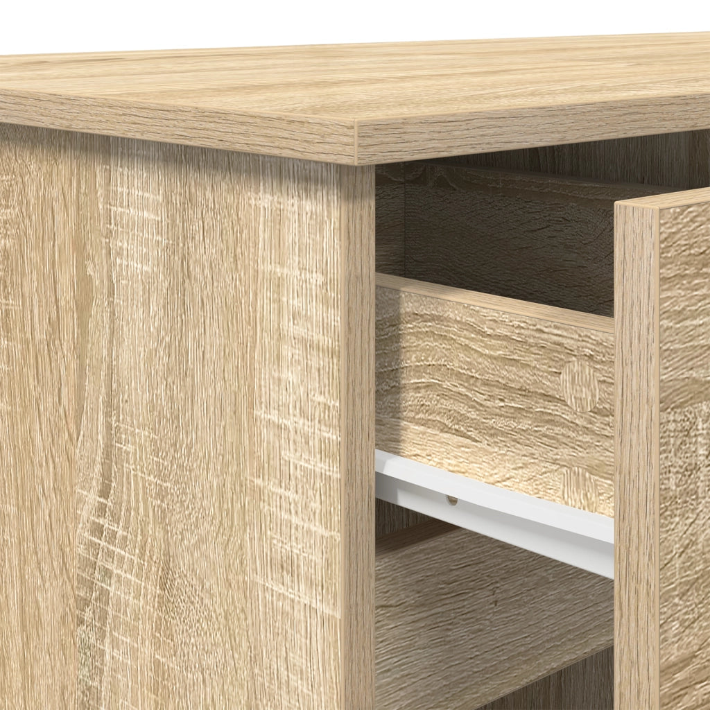 Scrivania  in Rovere Sonoma 140x49x76 cm in Legno Ingegnerizzato