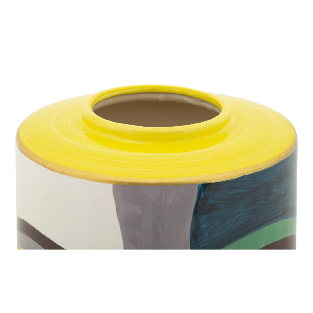 Vaso Decorativo VKH837, Rosso, Ceramica, 19x19x33 cm
