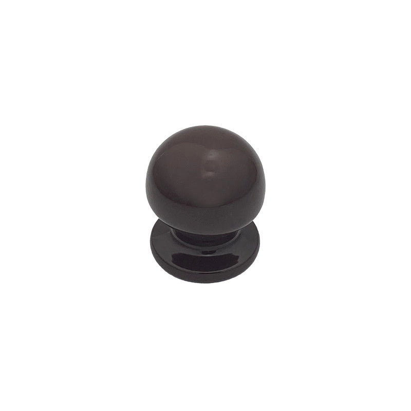 Pomolo fisso per porta SAGUATTI 869/50UB in alluminio marrone lucido