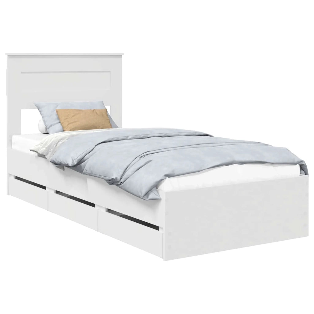 Struttura del letto Bianco 75 x 190 cm Legno Ingegnerizzato