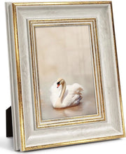 Fotolijst Vintage 10x15 - Bianco con Oro - Design Antico - Per Parete o Tavolo