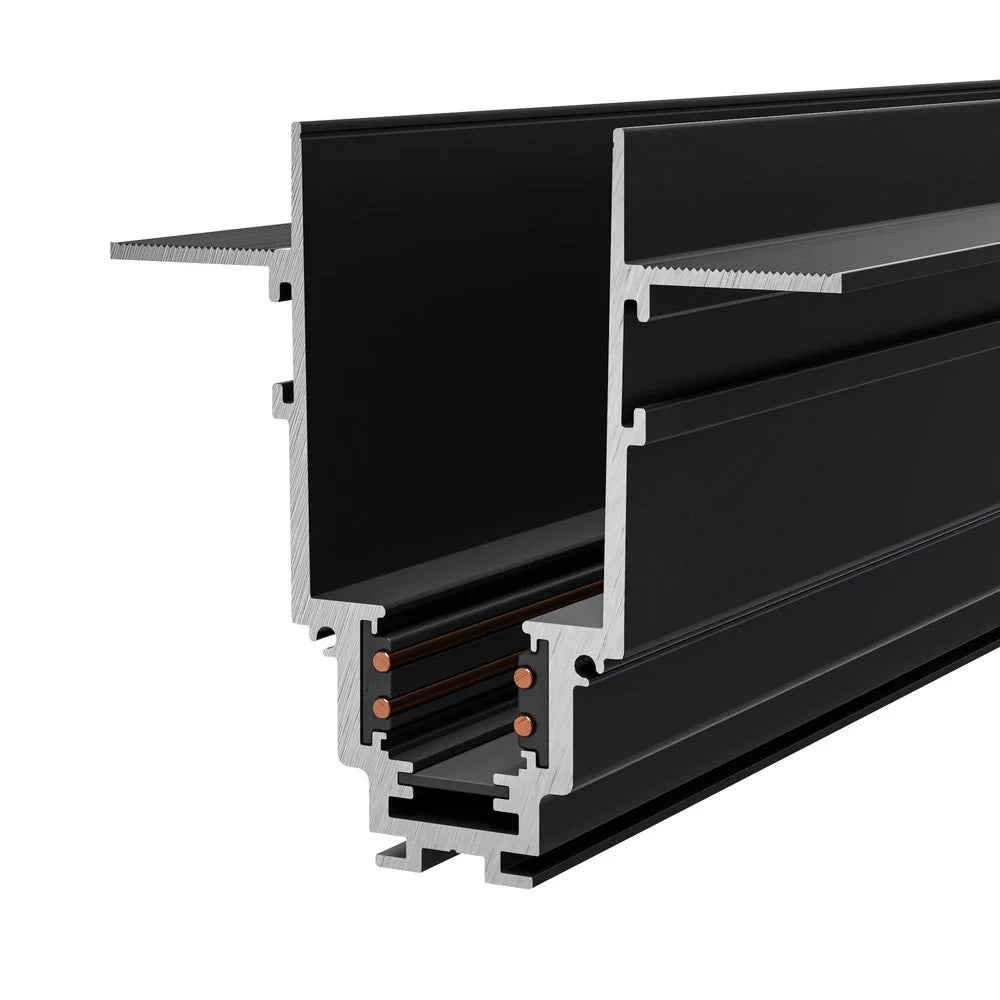 Binario Da Incasso Moderno Busbar Trunkings S35 Alluminio Nero 2M