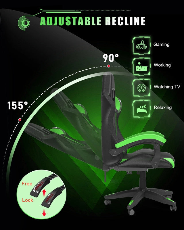 Sedia da gaming,Sedia da gaming professionale  con tecnologia LED RGB integrata, con poggiatesta, supporto lombare e braccioli