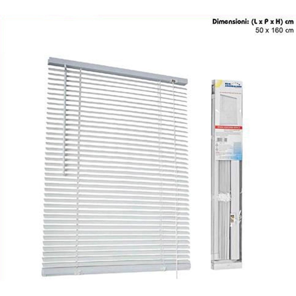 Trade Shop - Tenda Veneziana Bianca In Pvc 50x160 Cm Per Portafinestra Finestra Parasole Tpl90 481421 -