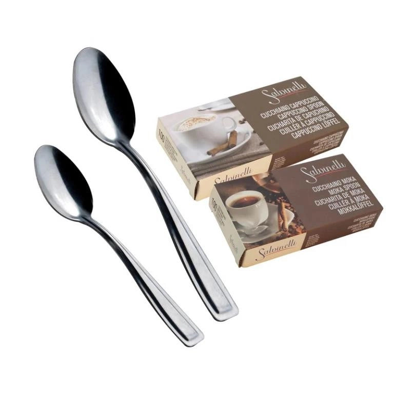 Set 100 Pezzi Cucchiaino Cappuccino Rimini in Scatolo Salvinelli