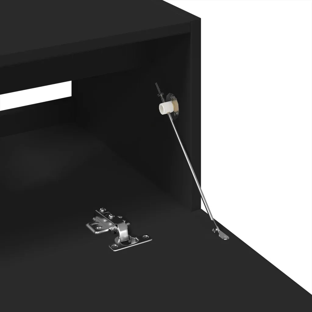 Mobile Lavabo-Armadietto da bagno Nero 59x37x59 cm in Truciolare