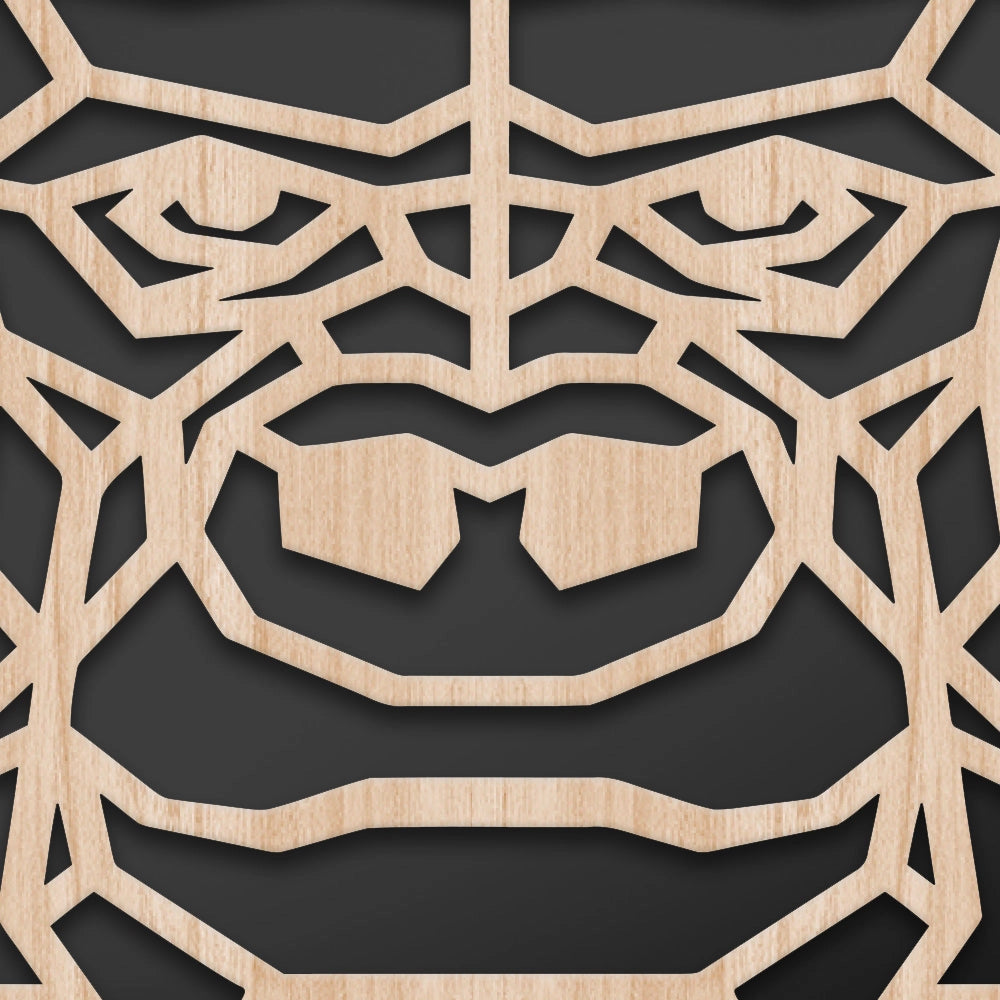 GORILLA - Quadro arredo LASERCUT composito Legno e PVC Misura: 60x60 cm