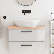 Piano Bagno 80x30x(2-4) cm in Legno Massello Non Trattato 3156018