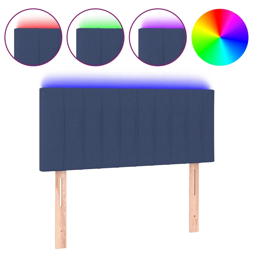 Testiera a LED-Testata con LED Blu 90x5x78/88 cm in Tessuto 430769