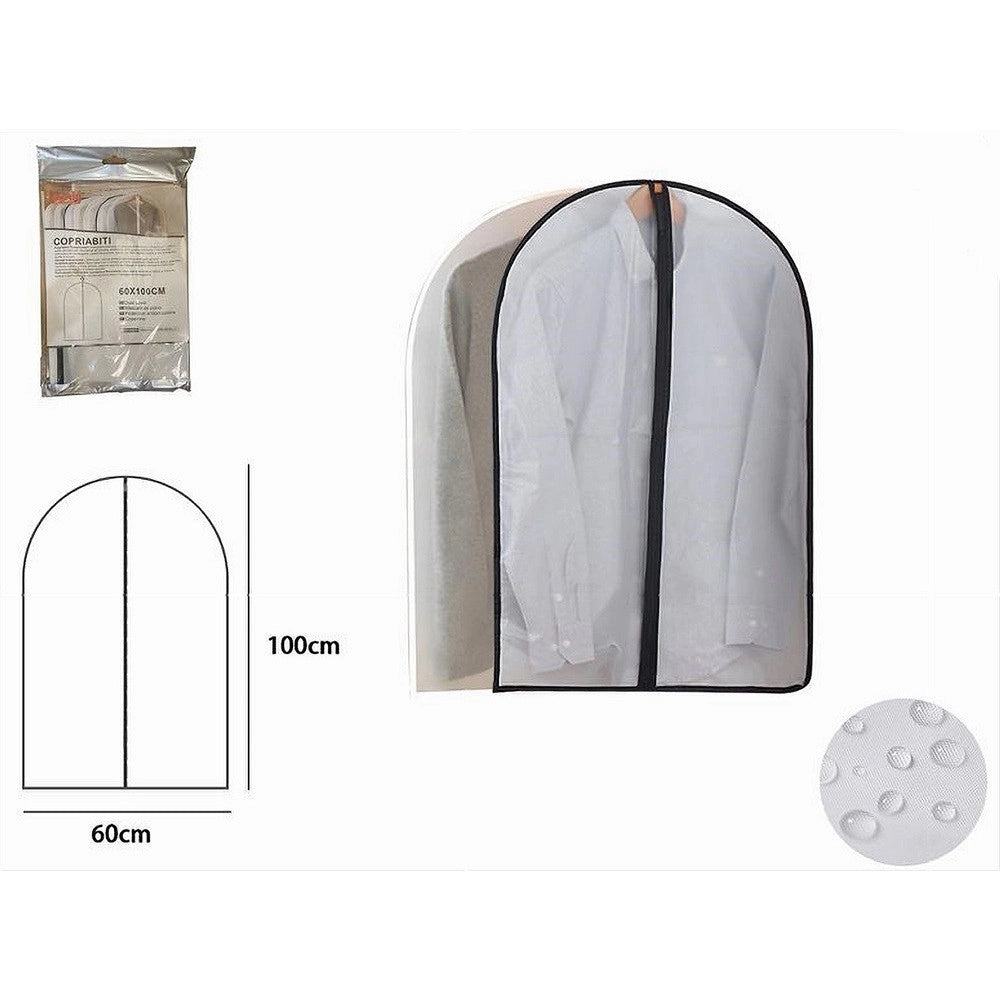 Trade Shop - Custodia Copriabito Fodera Indumenti Giacca Cappotto Con Cerniera 60x100cm 87415 -