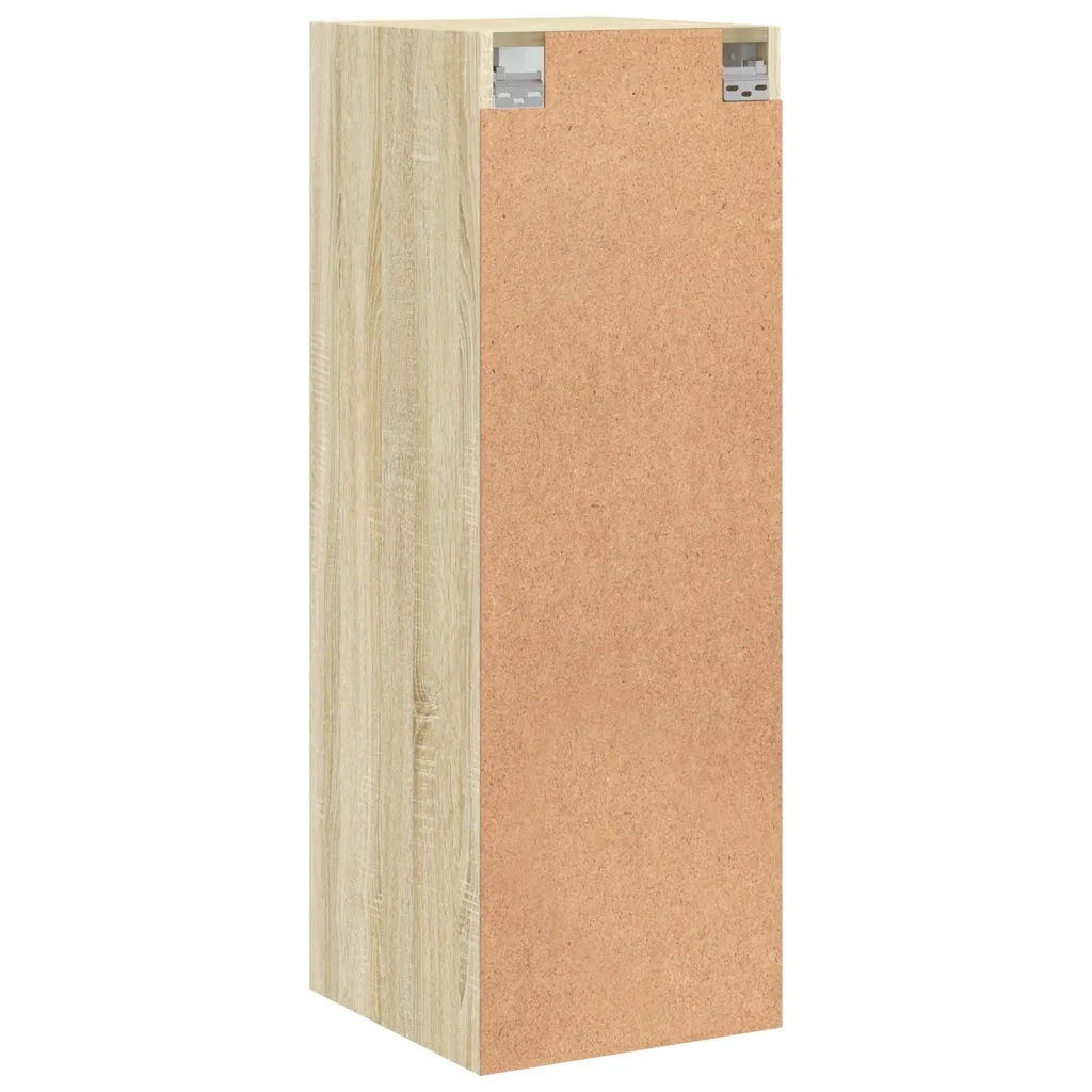 Mobile a parete con ante in vetro design versatile contenitore 35 x 37 x 100 cm legno di rovere Sonoma 02_0049328