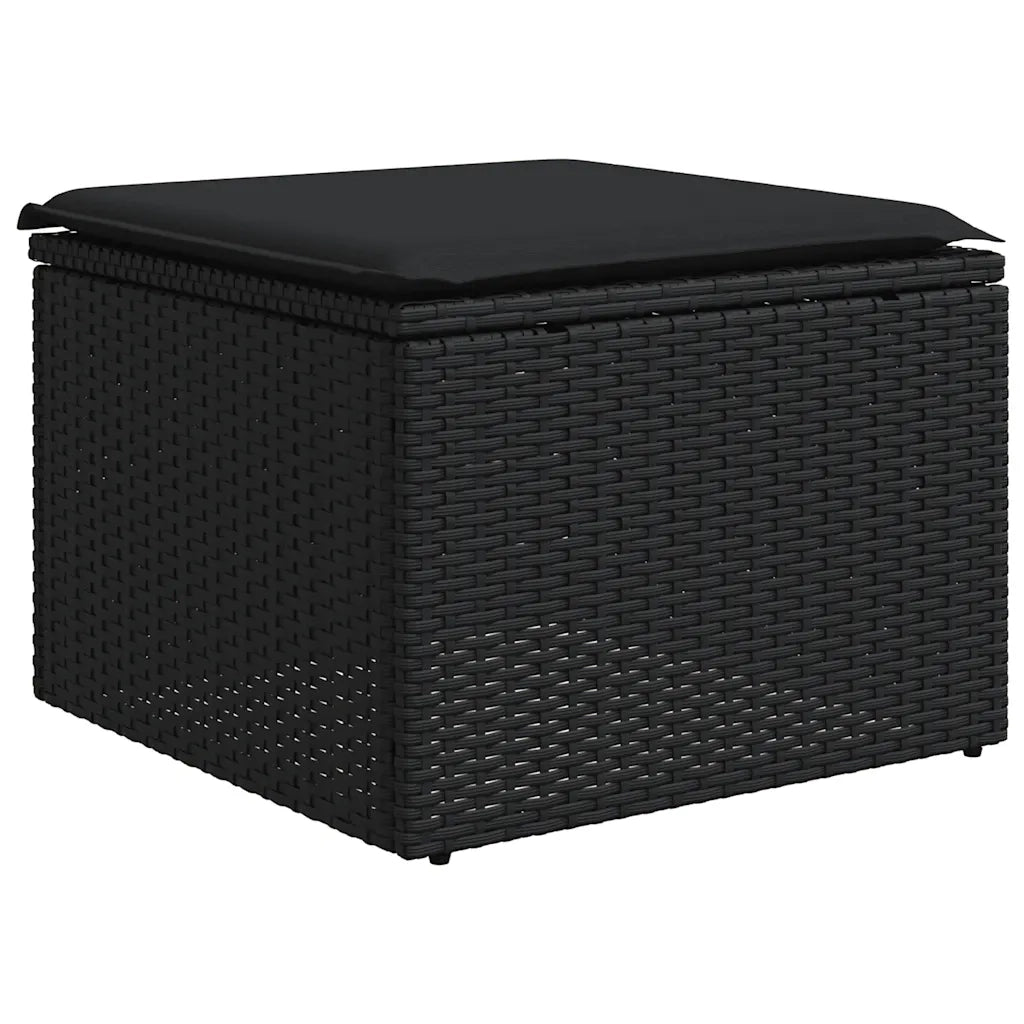 Set Divani da Giardino con Cuscini 7pz Nero Polyrattan 3267415