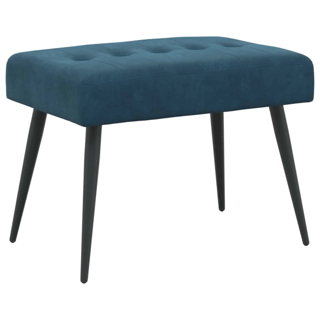 Panchina con bottoni imbottiti Blu 60 x 40 x 45 cm Velluto 42038510